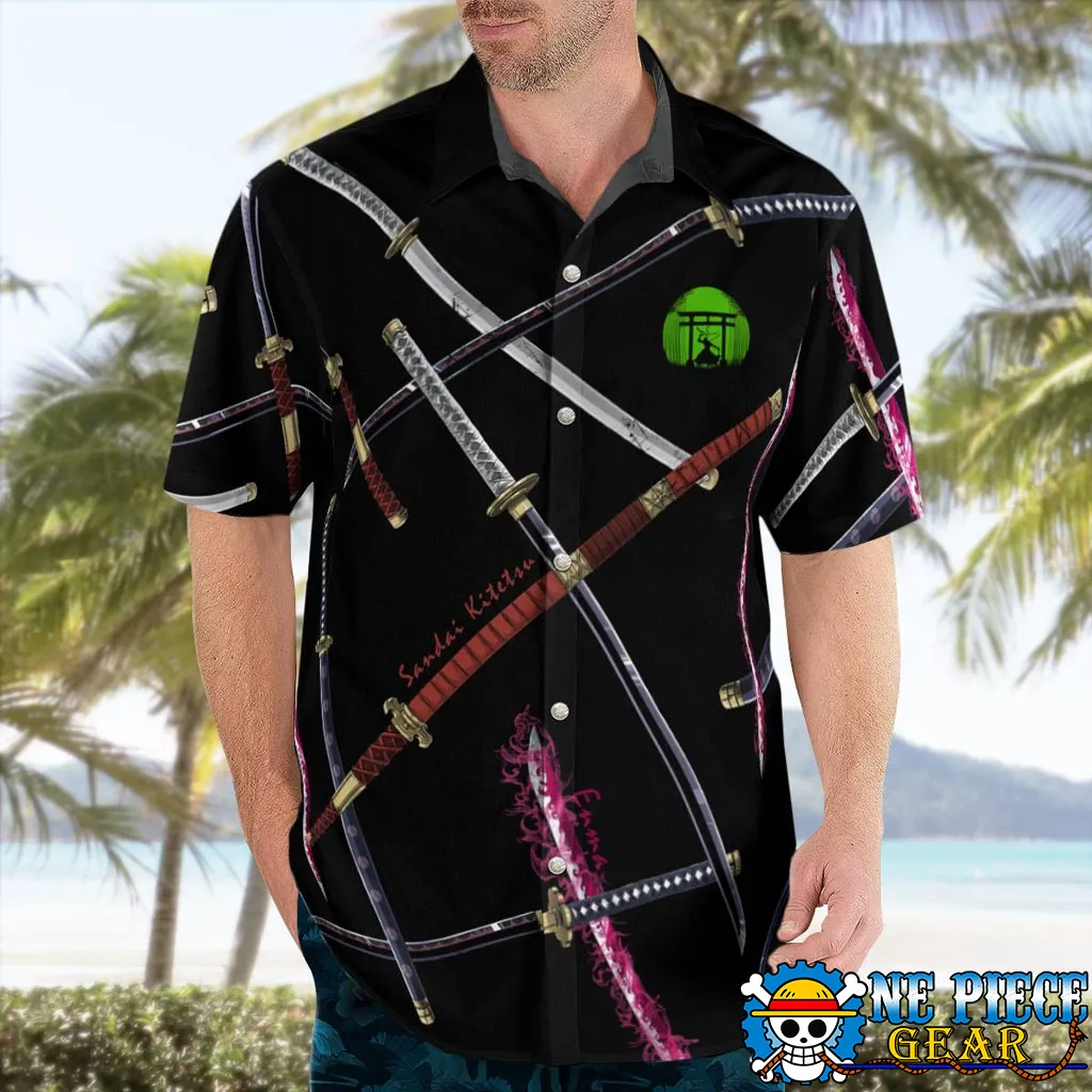 Zoro Sword Design Hawaiian Shirt