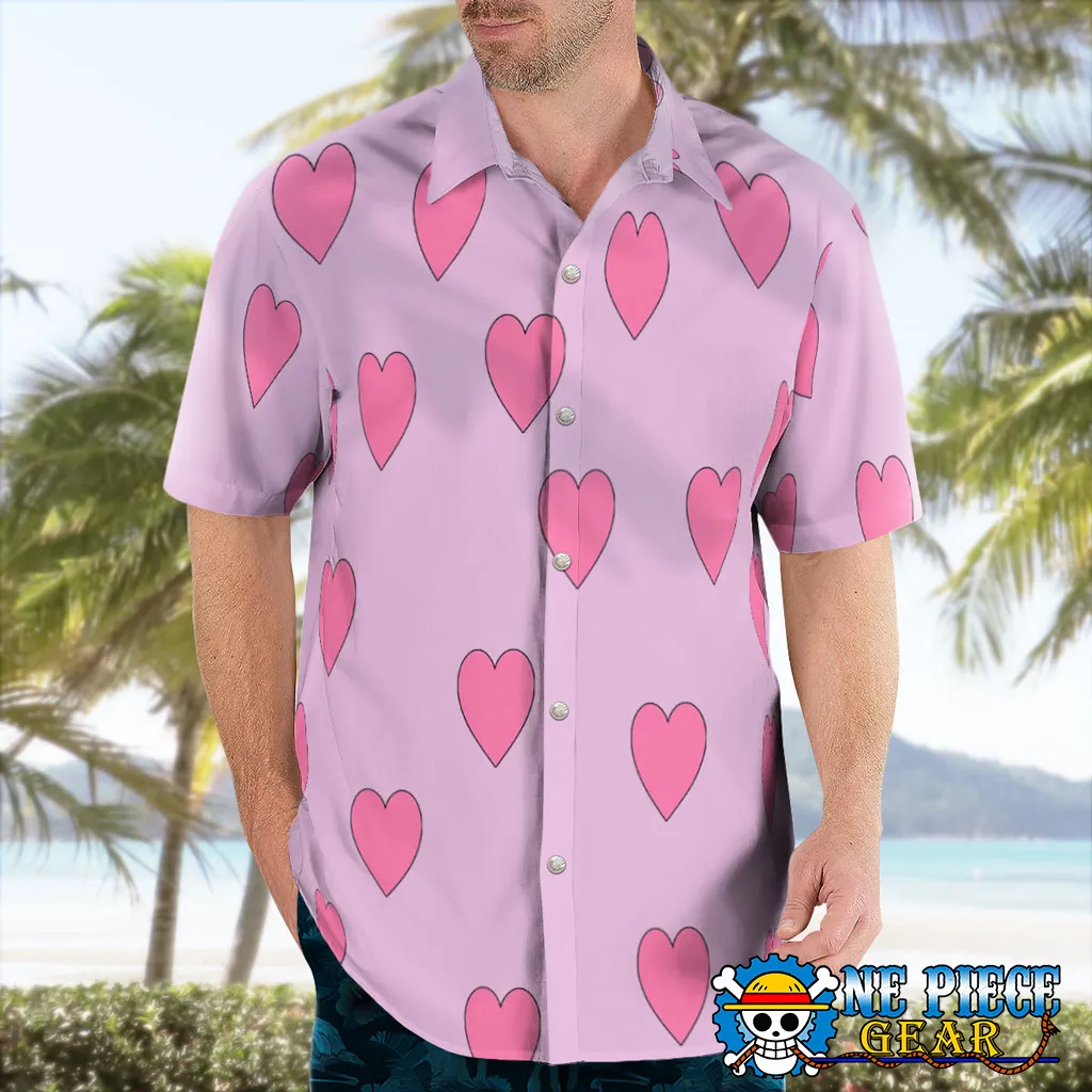 Corazon One Piece Corazon Heart Pattern Hawaiian Shirt
