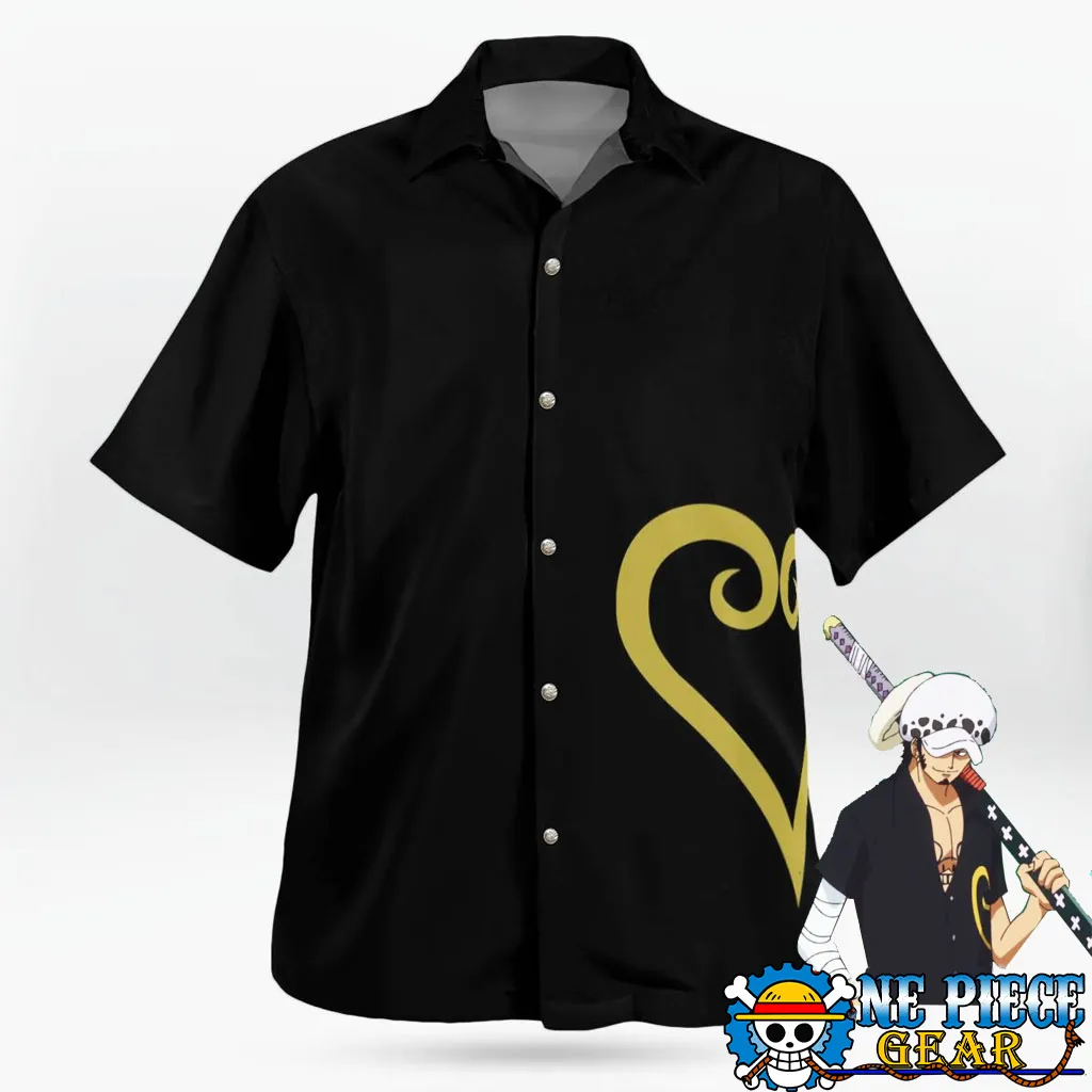 Trafalgar D. Water Law Heart Symbol Hawaiian Shirt