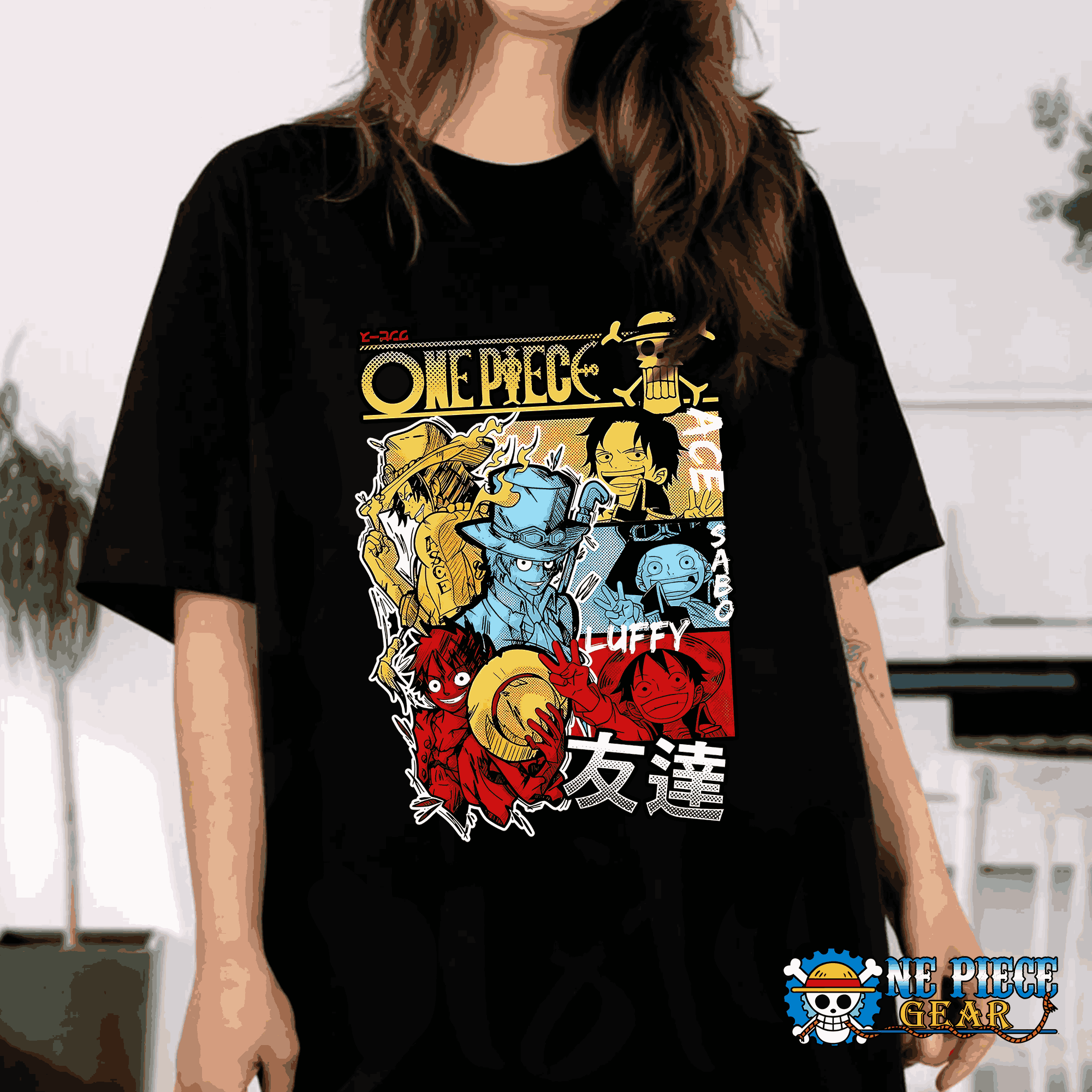 One Piece Brothers T-Shirt – Luffy, Ace, and Sabo